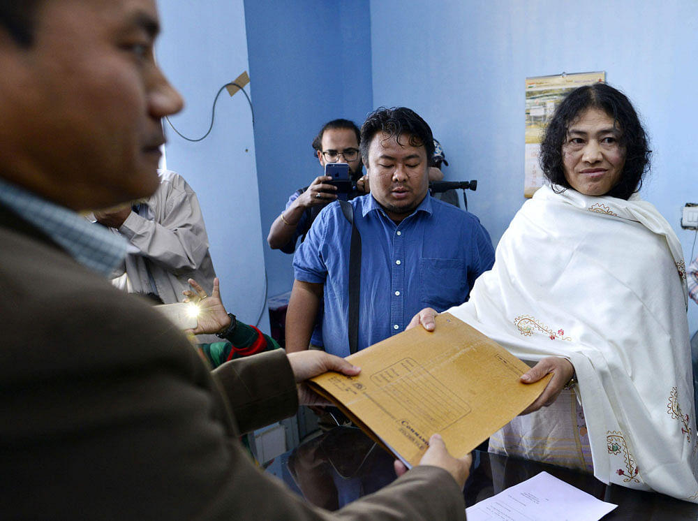 Redoubtable rights activist Irom Sharmila. PTI file photo