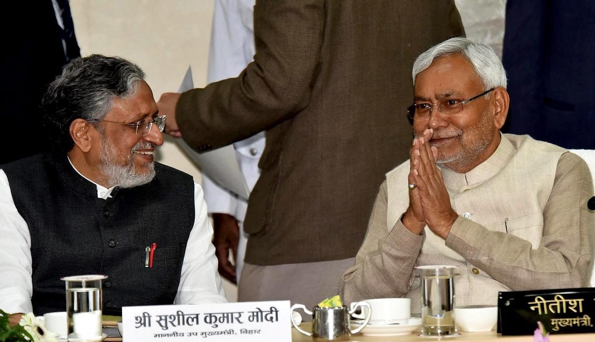 <div class="paragraphs"><p>File Photo:  Nitish Kumar (L) and Sushil Kumar Modi. </p></div>