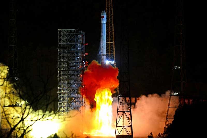 The Tianlian II-01 satellite was launched by a Long March-3B carrier rocket from the Xichang Satellite Launch Centre in southwest China's Sichuan Province Sunday night. (Reuters File Photo)