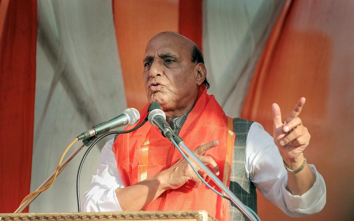 Canvassing for BJP MP Ajay Tamta, who has been renominated in Almora (reserved) Lok Sabha constituency, Singh accused the Congress of always doing politics over the issue of development. (PTI File Photo)