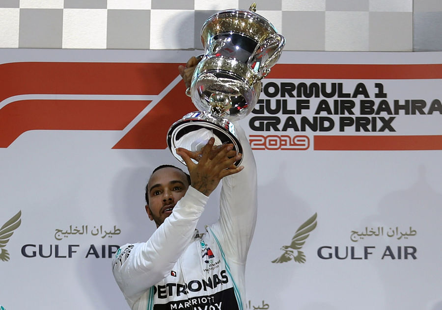 Bahrain Grand Prix winner Lewis Hamilton. Picture credit: Reuters