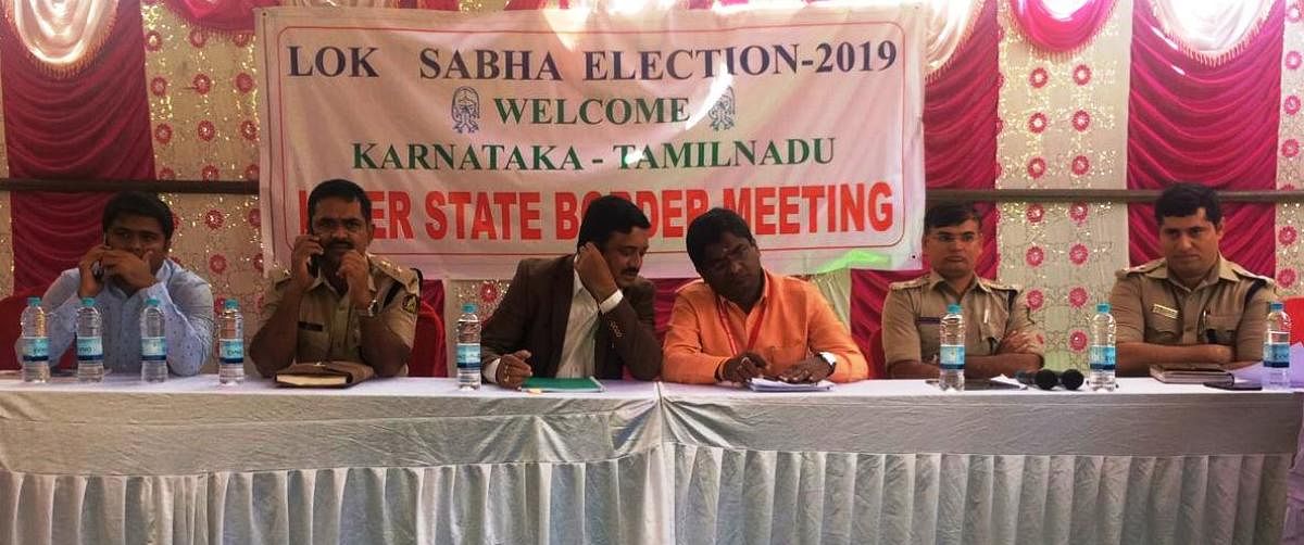An interstate meeting of border district DCs, SPs of Karnataka and Tamil Nadu was held in Attibele on Thursday in Bengaluru.