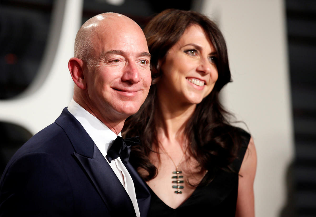 Amazon's Jeff Bezos and MacKenzie Bezos. Reuters photo