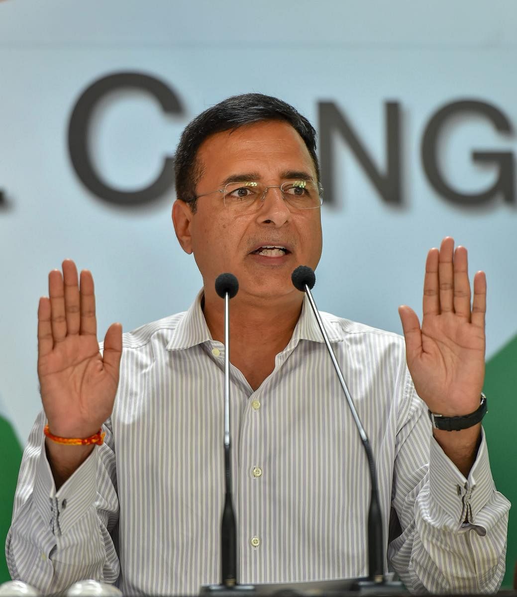 Congress chief spokesperson Randeep Surjewala told reporters that there is "no conversation on alliance" with AAP in Haryana or Punjab. PTI File photo