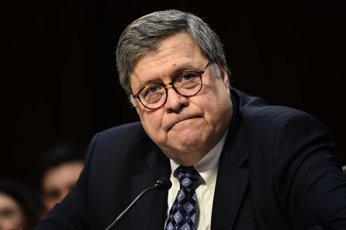 Attorney General Bill Barr. AFP File photo