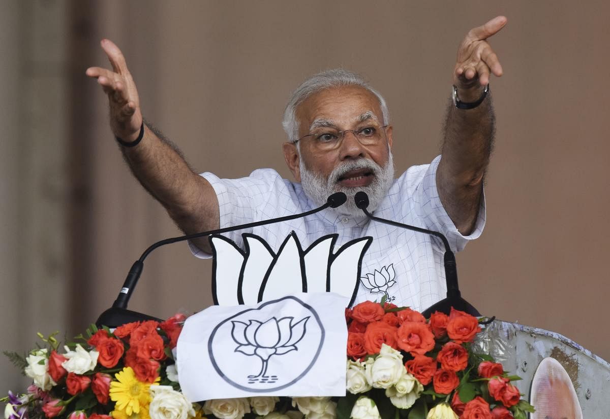 Modi asserted that the opposition parties could stoop to any level to remove him from power. AFP File photo