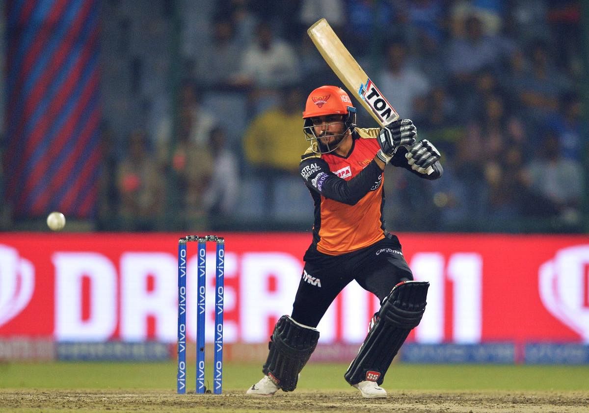 TOUGH TIMES: Manish Pandey’s poor form is a concern for Sunrisers Hyderabad . AFP 