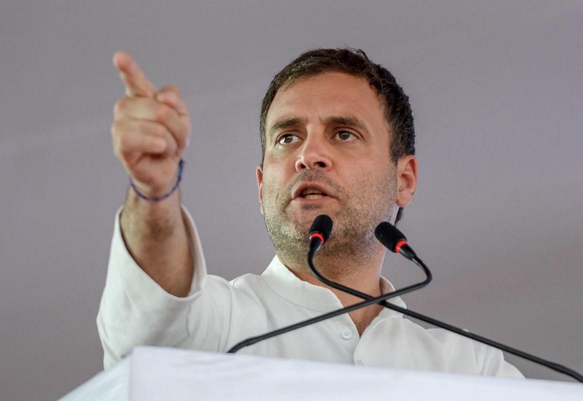 In a scathing criticism of the BJP's manifesto for the upcoming Lok Sabha polls, Congress president Rahul Gandhi on Tuesday said it was the voice of "an isolated man", besides being "short-sighted" and "arrogant". PTI file photo