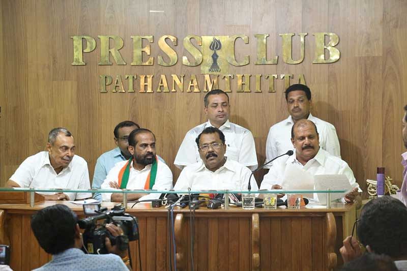 George along with BJP Kerala president P S Sreedharan Pillai announced the decision at a press conference in Pathanamthitta on Wednesday. (Image courtesy Twitter/@satyakumar)