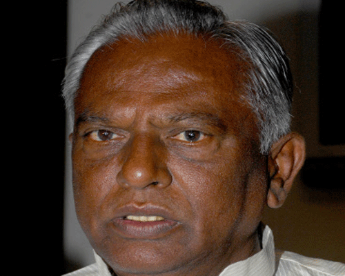Karnataka JDS President and party candidate for Tumkur Lok Sabha seat, A Krishnappa (R) died of a heart attack at a private hospital here today, party sources said. He was 68. DH file photo