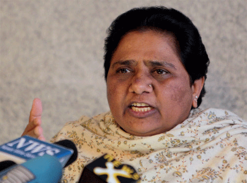'I want to make it clear that BSP will not extend any kind of support to Modi or NDA to form the government at any cost,' Mayawati told reporters here. PTI photo