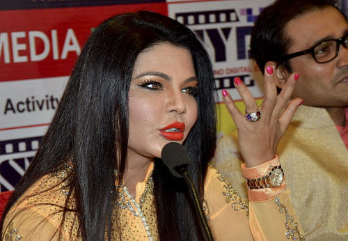 After her miserable electoral debut in Lok Sabha elections, Bollywood starlet Rakhi Sawant today joined Ramdas Athawale-led RPI and said she would not hesitate to contest the upcoming assembly polls against MNS chief Raj Thackeray. PTI file photo