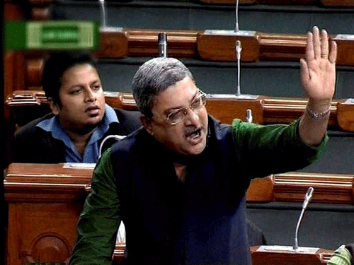 The ruling BJP Tuesday demanded an apology in the Lok Sabha from Trinamool Congress member Kalyan Banerjee for his allegedly offensive remarks against Prime Minister Narendra Modi at a public meeting in West Bengal. PTI file photo