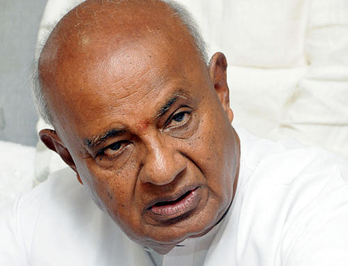 JD(S) national president H D Deve Gowda. DH File Photo.