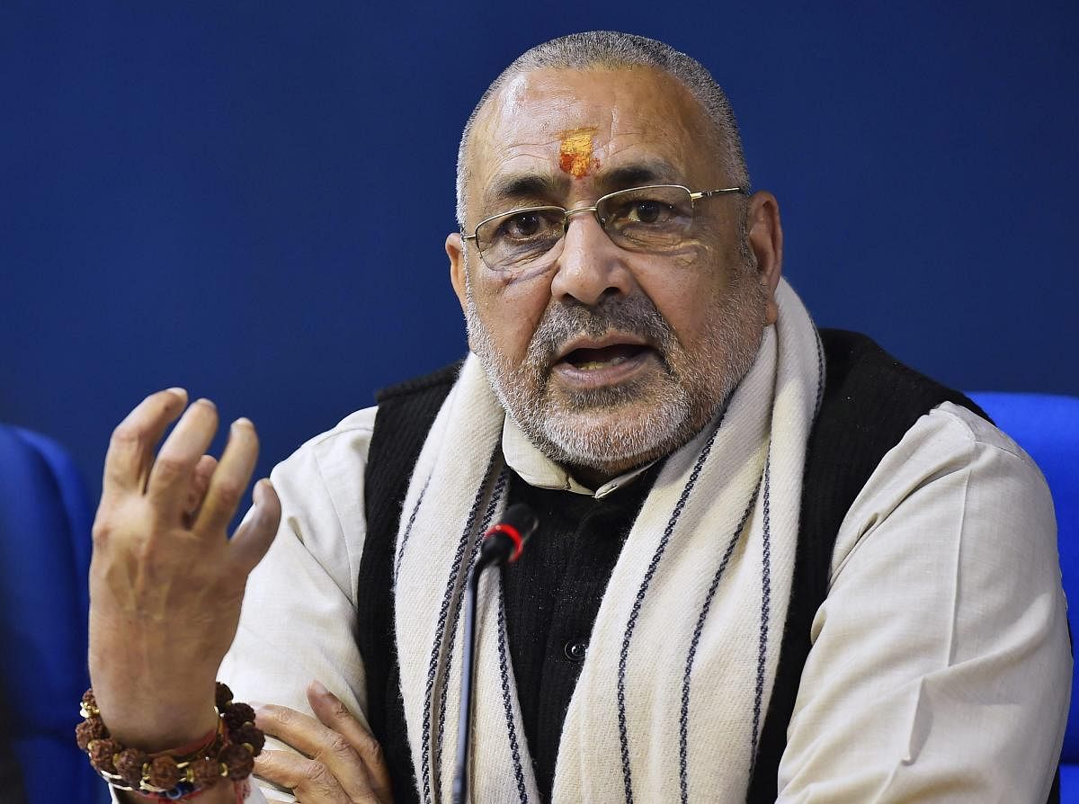 Union minister Giriraj Singh is reportedly unhappy with his party leadership for denying him the Lok Sabha seat Nawada, which he represents in the present Lok Sabha. PTI file photo