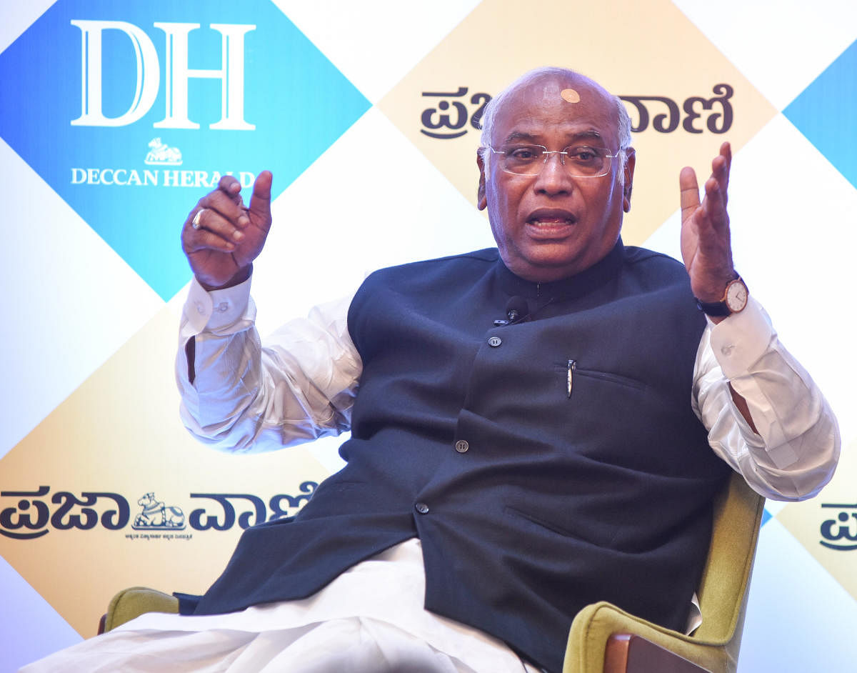 Kharge said Modi rarely attended Parliament and during his replies to debates did not take questions or provide clarifications. (DH Photo)