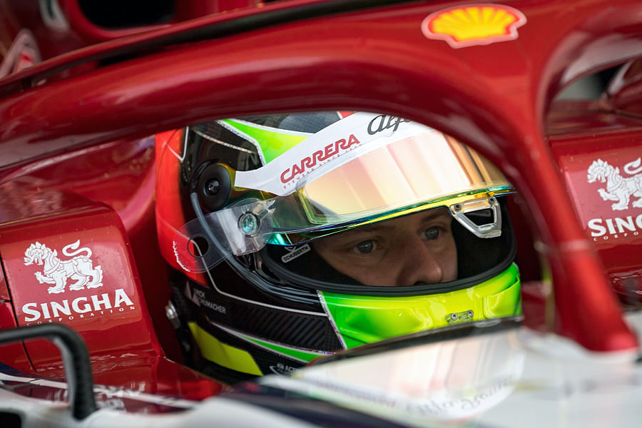 Mick Schumacher during testing for Ferrari in Bahrain. Picture credit: AFP