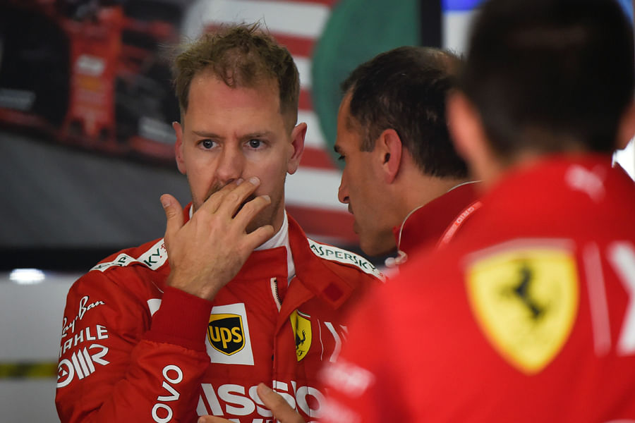 Ferrari's Sebastian Vettel at the Chinese Grand Prix in Shanghai. Picture credit: 