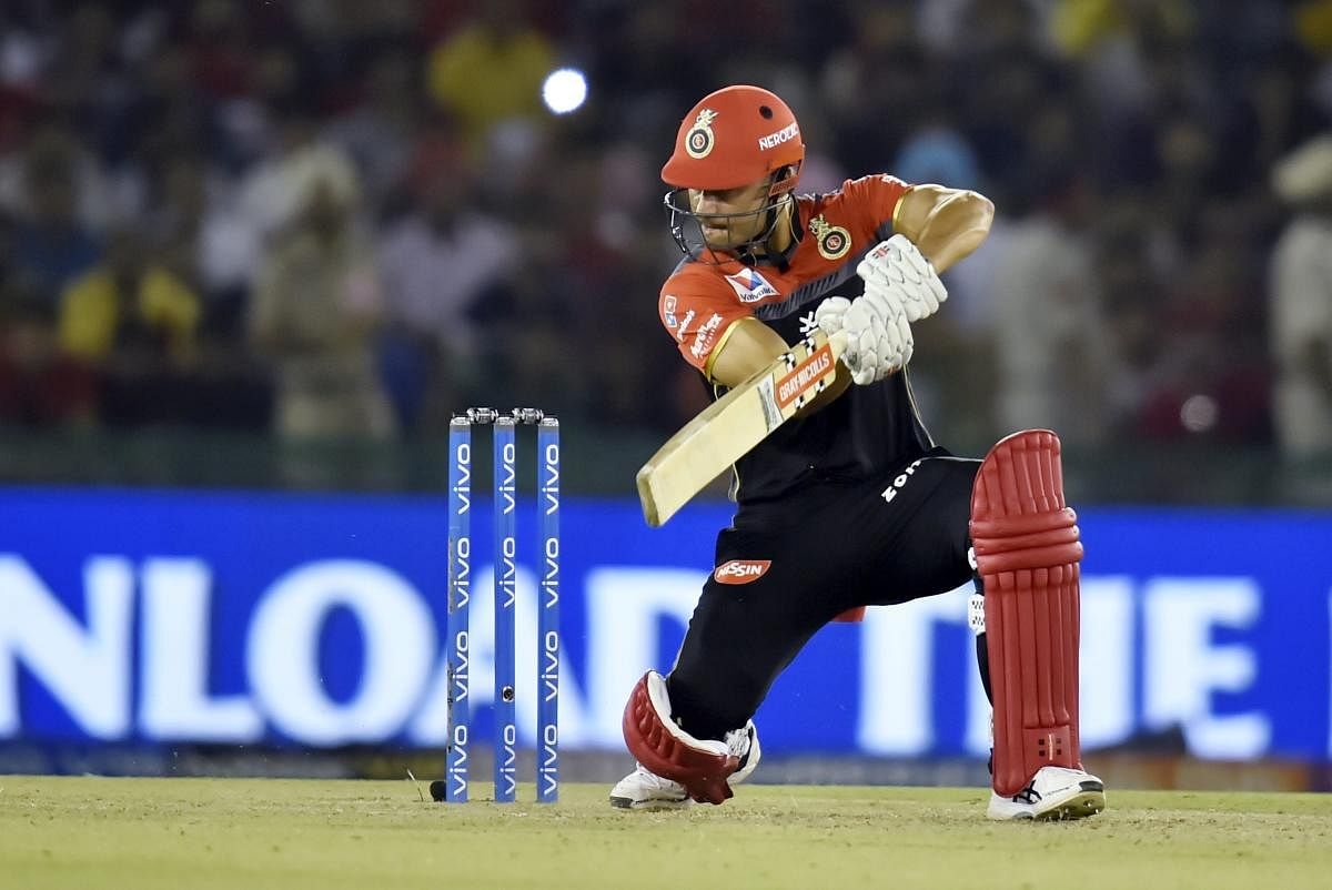 RCB's Marcus Stoinis praised his team's seamers for recovering well after getting hit early on against KXIP. PTI 