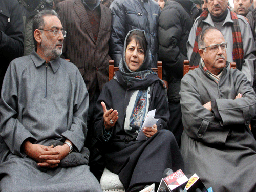 PDP said the idea of a grand alliance with National Conference and Congress was an option for forming a stable government in the state.AP File Photo