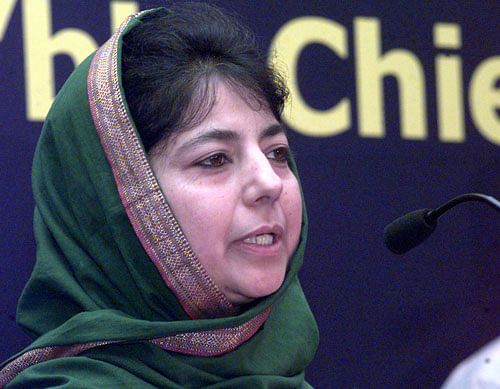 PDP president Mehbooba Mufti. Photo: DH (File)