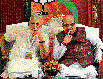 As BJP and PDP grapple over a Common Minimum Programme (CMP) for government formation in Jammu and Kashmir, the RSS today raised questions over Article 370 that grants special status for the state causing unease in the Kashmir-based party. File photo PTI
