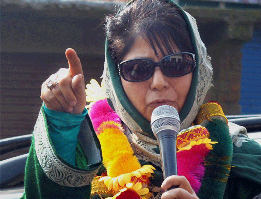 Ruling PDP president Mehbooba Mufti. PTI file photo