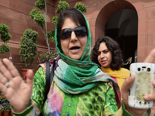 Mehbooba beat her nearest rival Hilal Ahmad Shah of the Congress by 12,000 votes. PTI file photo