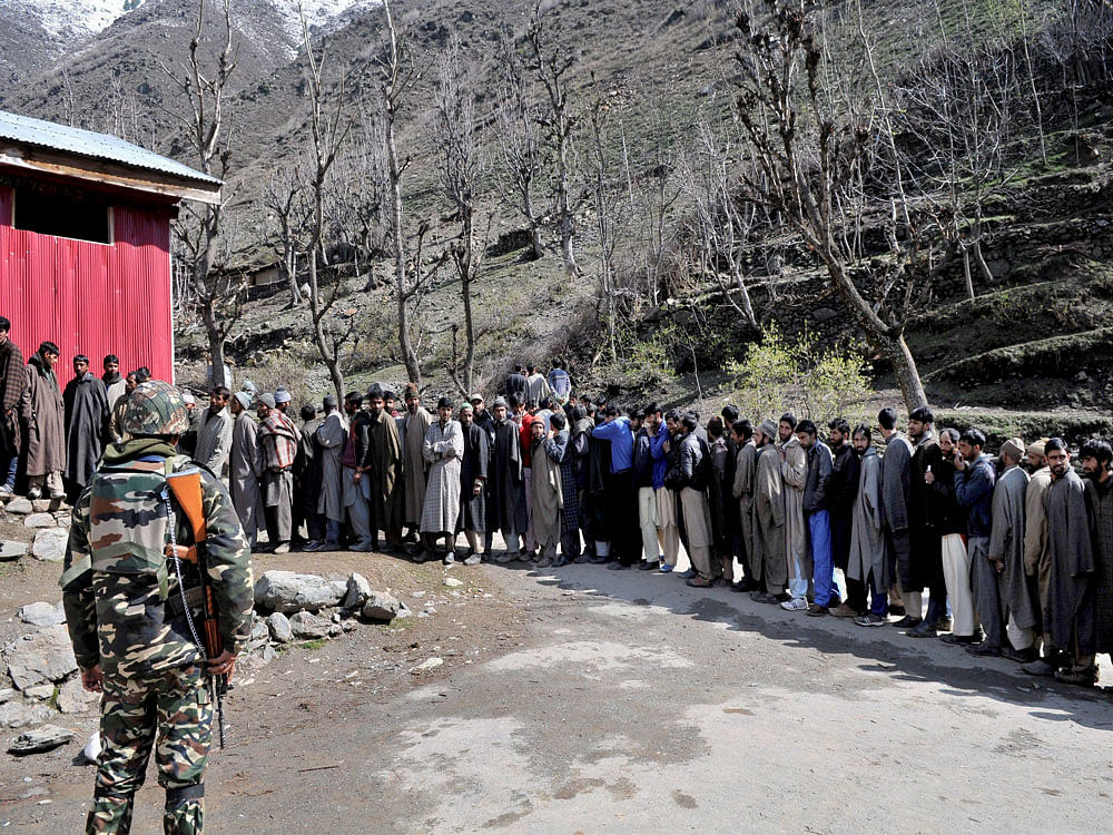 Anantnag constituency, spread over four districts of Kulgam, Pulwama, Shopian and Anantnag, is scheduled to go to polls on Wednesday. Mufti said the state government had written to the poll panel from time to time that the situation was not conducive for holding elections in Kashmir at the moment. PTI photo