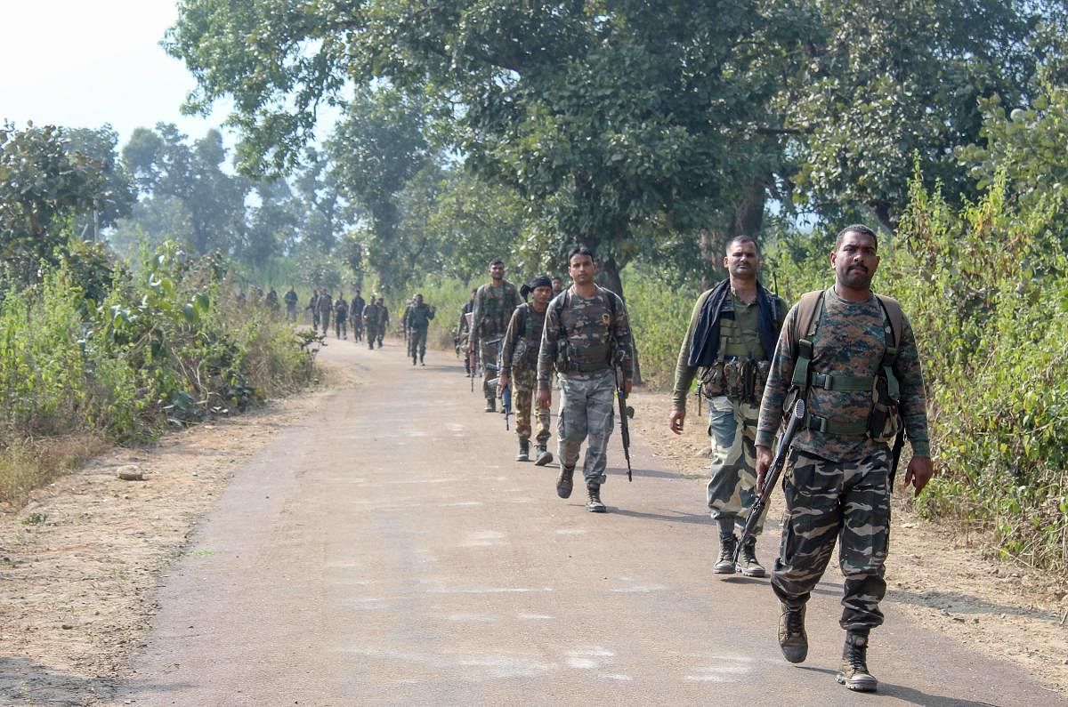 Three Maoists and a CRPF jawan were killed in an encounter in Jharkhand's Giridih district on Monday, officials said. PTI file photo
