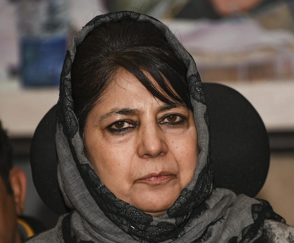PDP president Mehbooba Mufti's motorcade came under stone-pelting in Anantnag district of Jammu and Kashmir on Monday while she was returning from a shrine there, officials said. PTI file photo