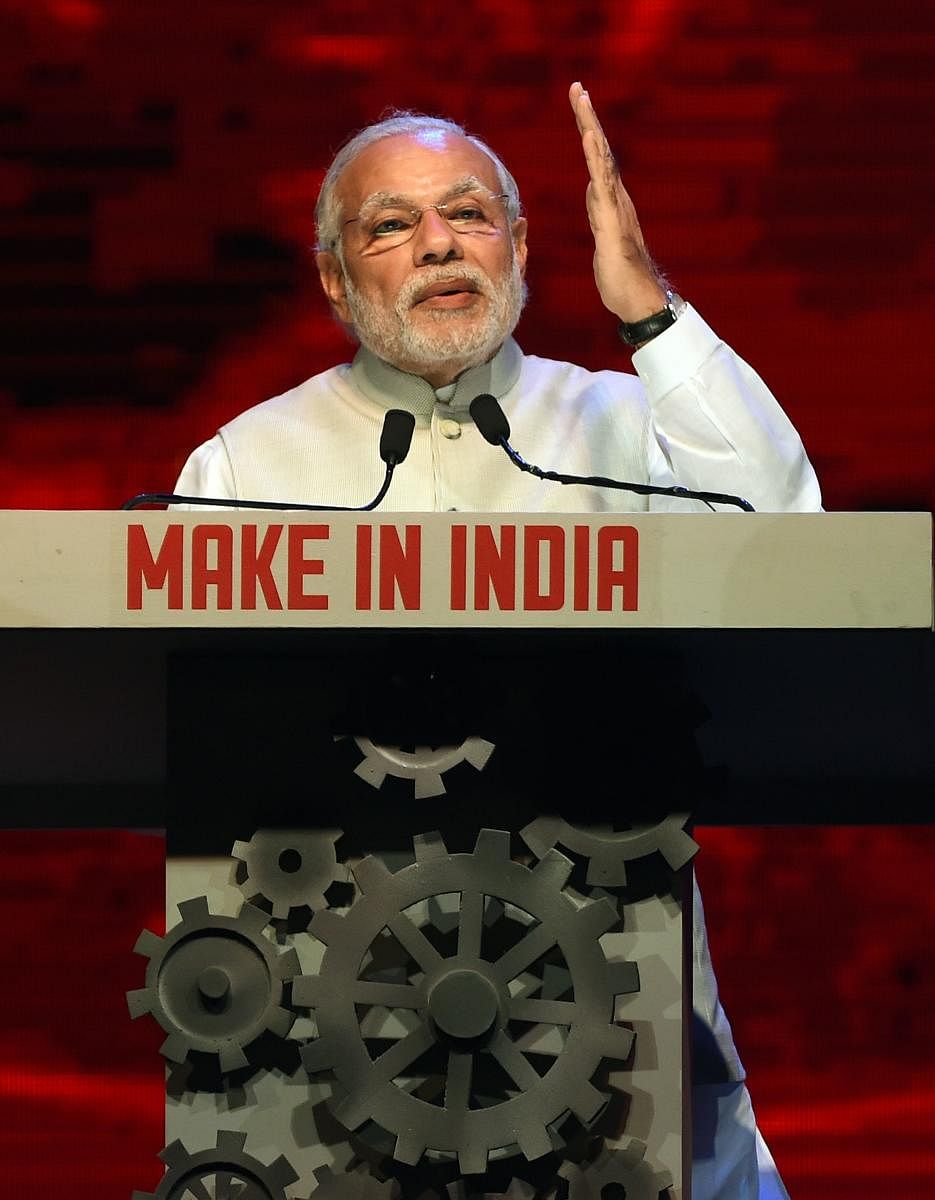 Prime Minister Narendra Modi speaks during the opening ceremony of 'Make in India Week' in Mumbai on February 13, 2016. AFP File Photo
