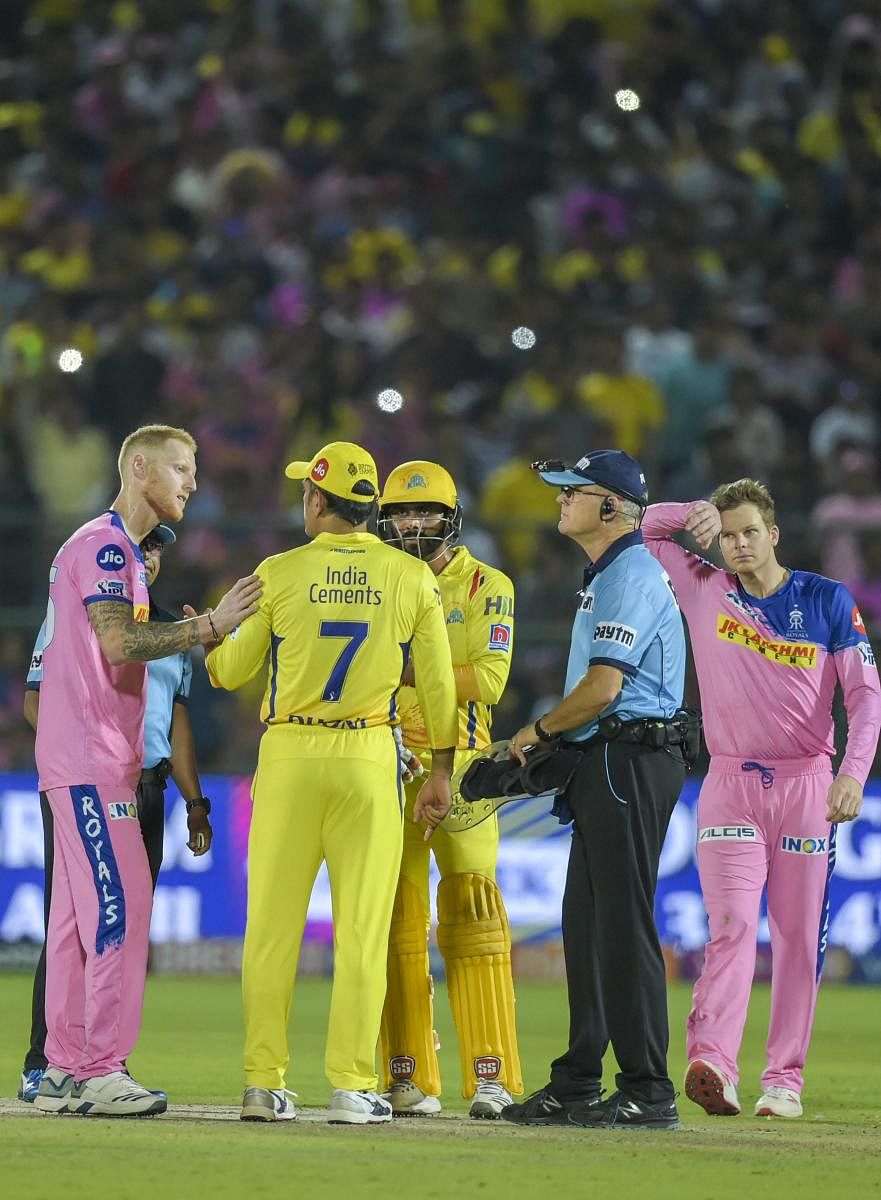 MS Dhoni's decision to walk up to the umpire and argue about a no-ball verdict was questioned by many from the cricketing fraternity. PTI File Photo 