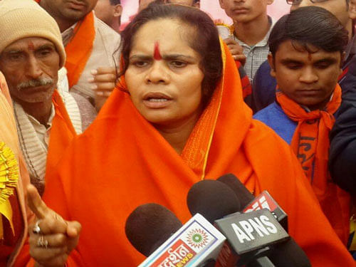 Suggesting that films starring Bollywood actors Shah Rukh Khan, Aamir Khan and Salman Khan are spreading a culture of violence, BJP MP Sadhvi Prachi advised youngsters not to idolise the triumvirate. Image courtesy: Facebook
