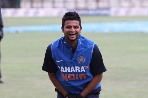 Raina, who had missed the opening ODI at Dharamsala due to fever, batted for about 45 minutes at the nets but the Indian team management confirmed he is still not 100 per cent match fit to figure in Thursday's second ODI here. FIle photo