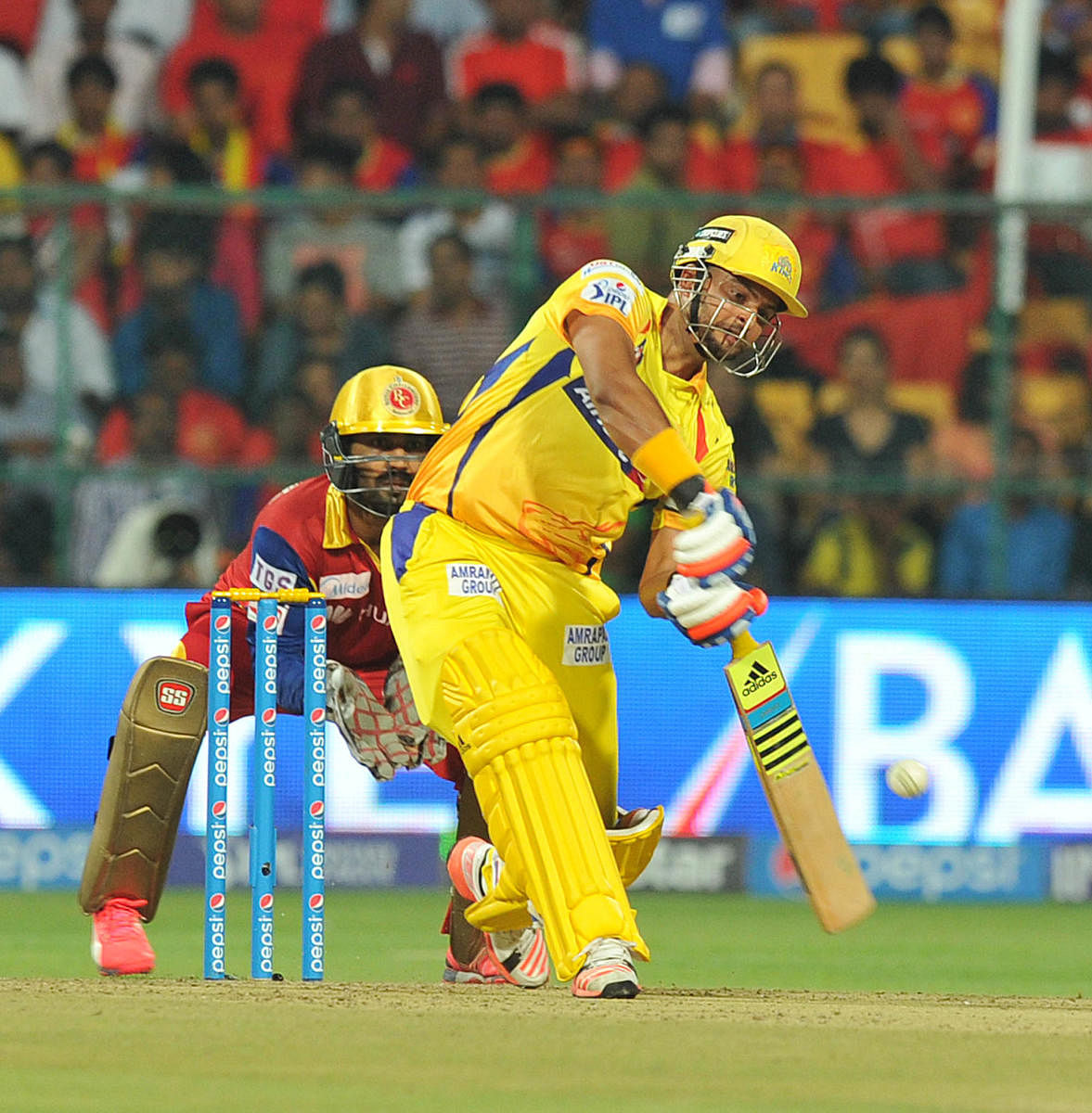 Chennai Super Kings will be hoping for a speedy recovery of Suresh Raina. DH PHOTO