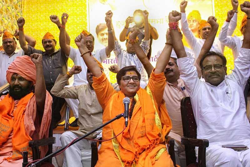 It goes without saying that Sadhvi Pragya will try and polarise the situation on Hindu-Muslim lines in Bhopal. (PTI Photo)