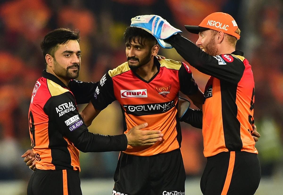 SRH look to maintain their wining momentum as they face KKR in the IPL today. PTI