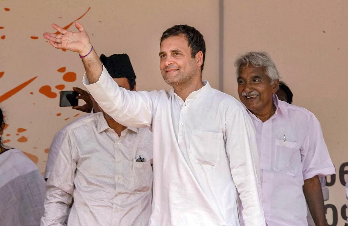 Rahul is facing CPI's P P Suneer fielded by Kerala's ruling LDF in the April 23 election on the soil of legendary king Pazhassi Raja who fought a guerilla war against British colonialists. (PTI Photo)