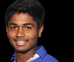 Indian Premier League (IPL) player Sanju V Samson's some trophies and souvenirs were allegedly stolen from his house, police said today. Image courtesy:  IPL website