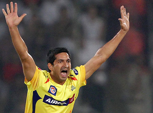 Mohit sparkled with a three-wicket haul against the Kolkata Knight Riders in an IPL match here last night. PTI file photo