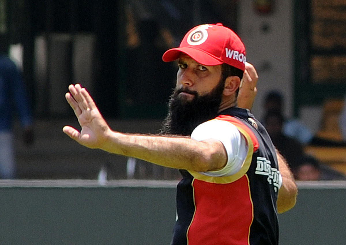 Wednesday's game against Kings XI Punjab will be Moeen Ali's last for the season with the RCB. DH Photo/ Srikanta Sharma R