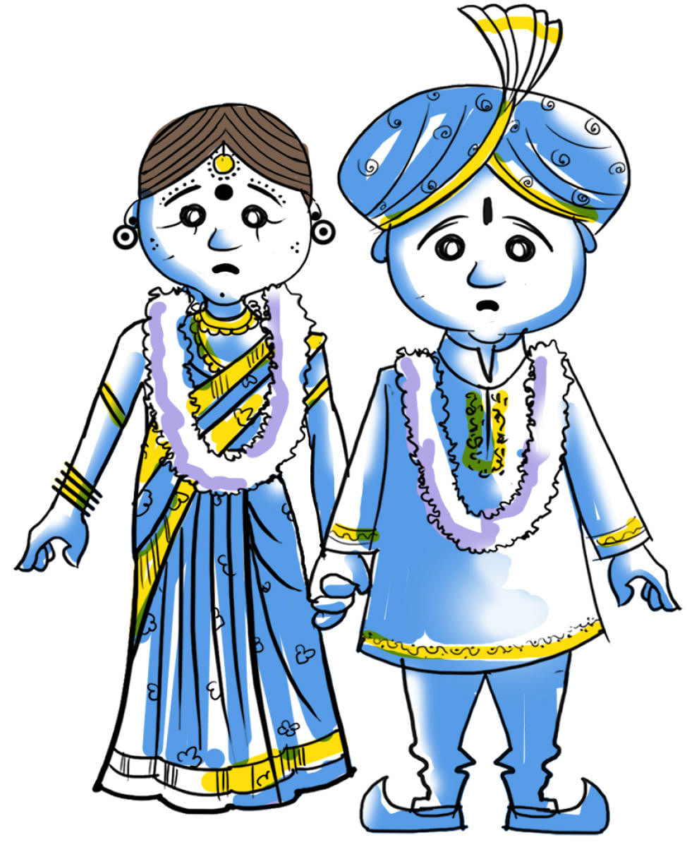 Child marriage. Illustration