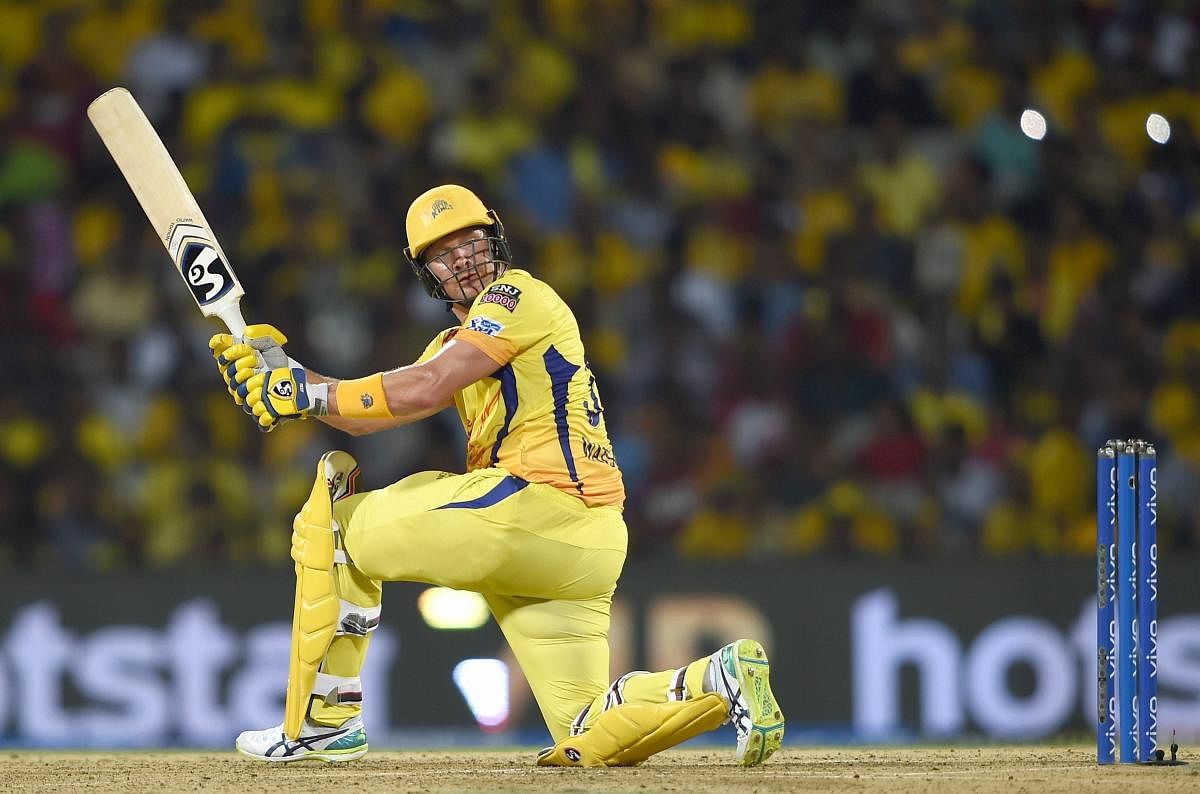 RELIEVED: CSK's Shane Watson ended his poor run with a 53-ball 96 against Sunrisers Hyderabad in Chennai on Tuesday. PTI 