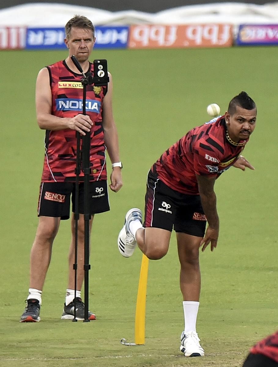 An injured Sunil Narine failed to make the West Indies World Cup squad. PTI File Photo