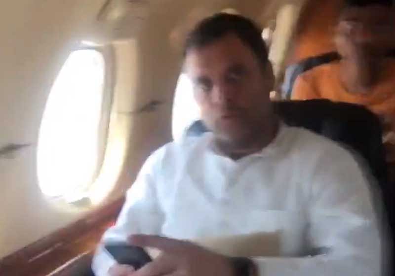 Screenshot from the video posted by Rahul Gandhi on Twitter.