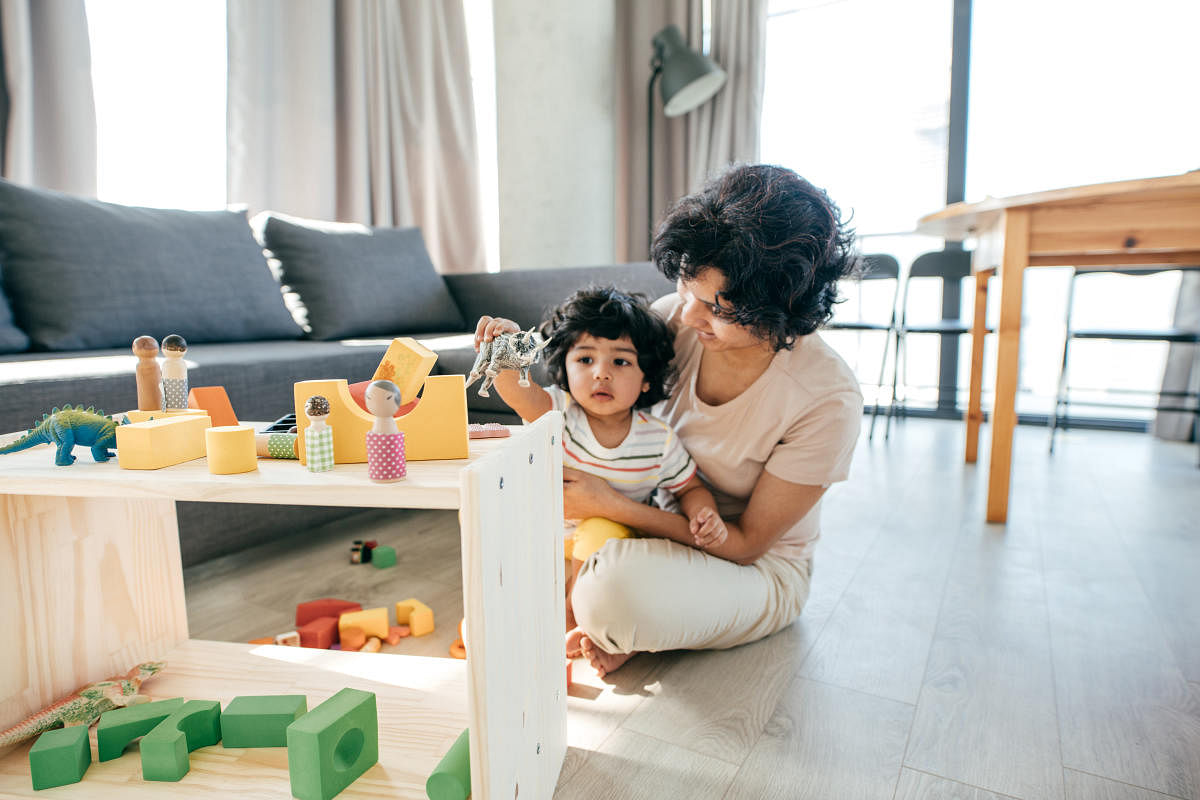 Medical experts say that taking away a digital device and introducing building blocks or similar games help in developing a child's motor skills.