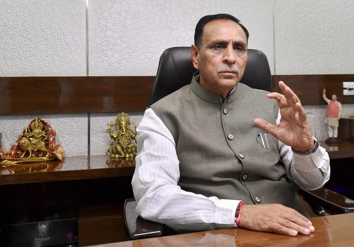 Rupani was in the city to campaign for BJP's Mumbai-North East candidate Manoj Kotak, to seek support of the city's Gujarat community for the party candidate. File photo