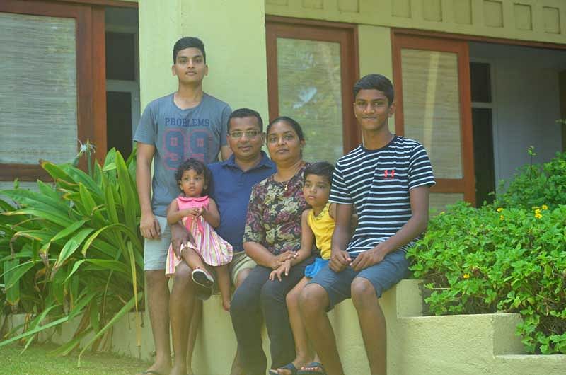 Athula Fernando and family.