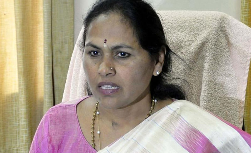 BJP general secretary Shobha Karandlaje said Patil tried to divide Lingayat/Veerashiva community during the 2018 Assembly polls. But his efforts boomeranged and the Congress lost the elections. (DH File Photo)